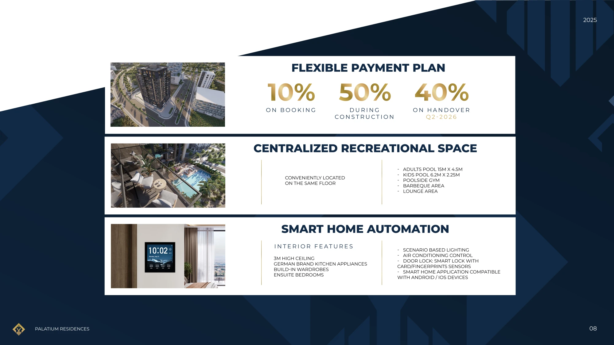 Palatium Residences, in every language · 8